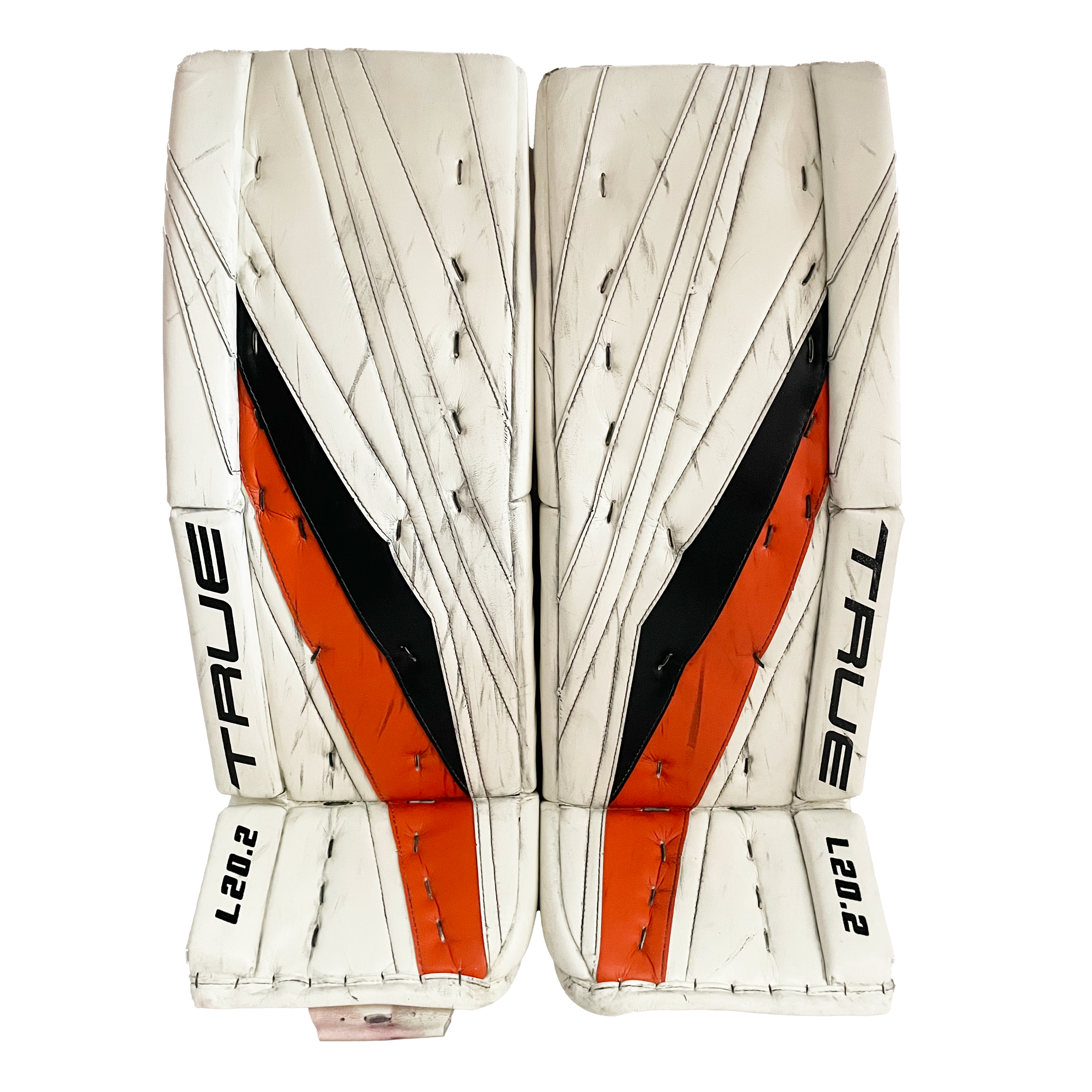 True L20.2 - Ensemble complet de protections de gardien de but Pro Stock d'occasion (blanc/noir/orange)